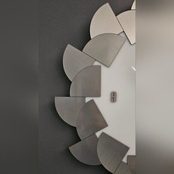 Modern Incantesimo Design Genius Pendolo Wall Clock Italy Brushed Metal - Picture 10 of 14